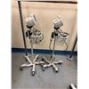 Image 6 : Qty 2 Welch Allyn Patient SpO2 Vital Signs Monitors on Rolling Pole Stands (both power on & show E35