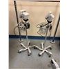 Image 8 : Qty 2 Welch Allyn Patient SpO2 Vital Signs Monitors on Rolling Pole Stands (both power on & show E35