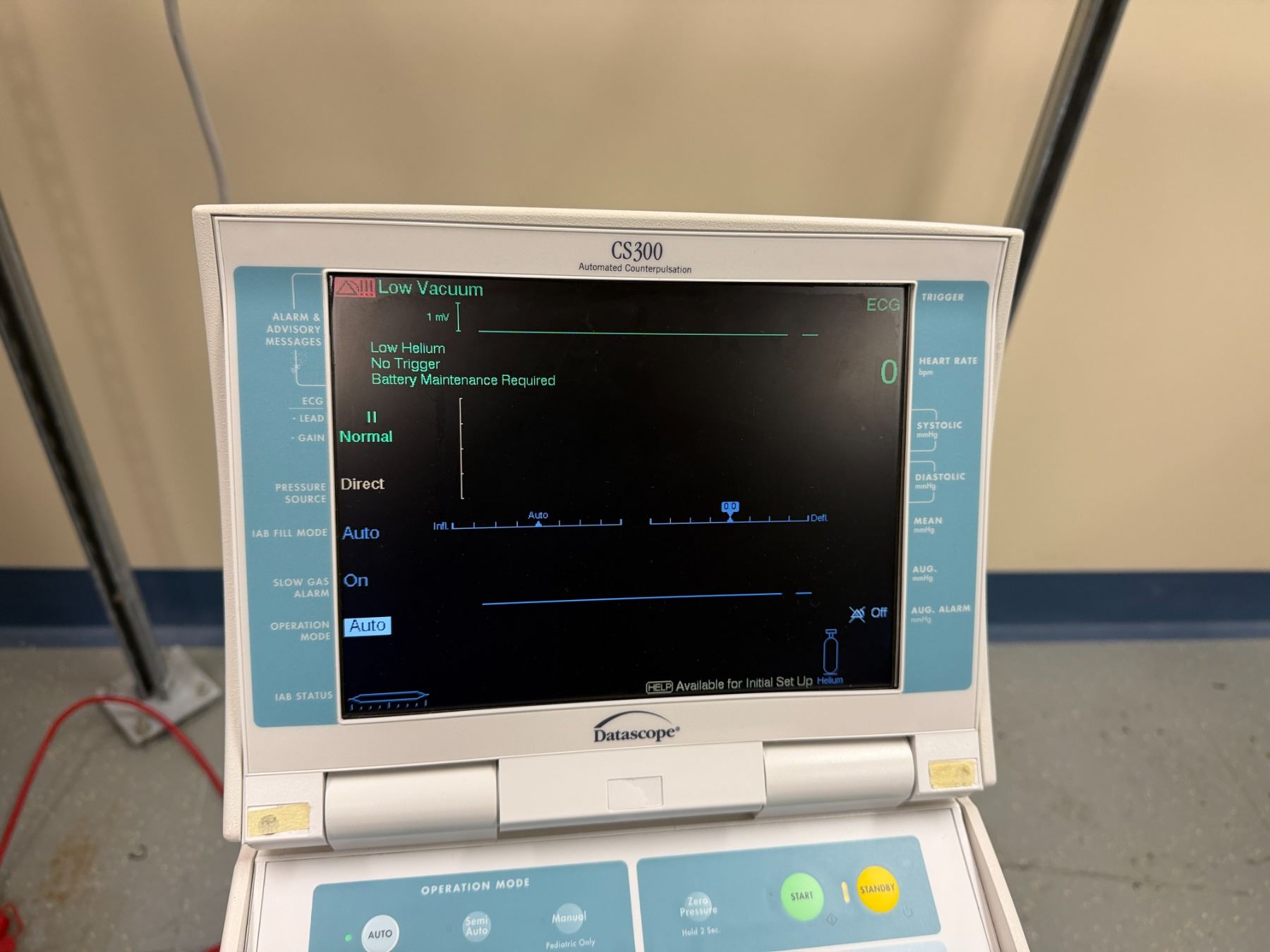Cs300 Screen Maquet CS300 Automated Counterpulsation Datascope on Transport Stand ...