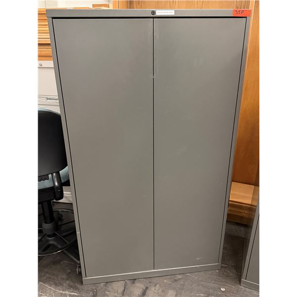 Metal 2-Door Cabinet w/ 4 Adjustable Shelves 36" x 18"