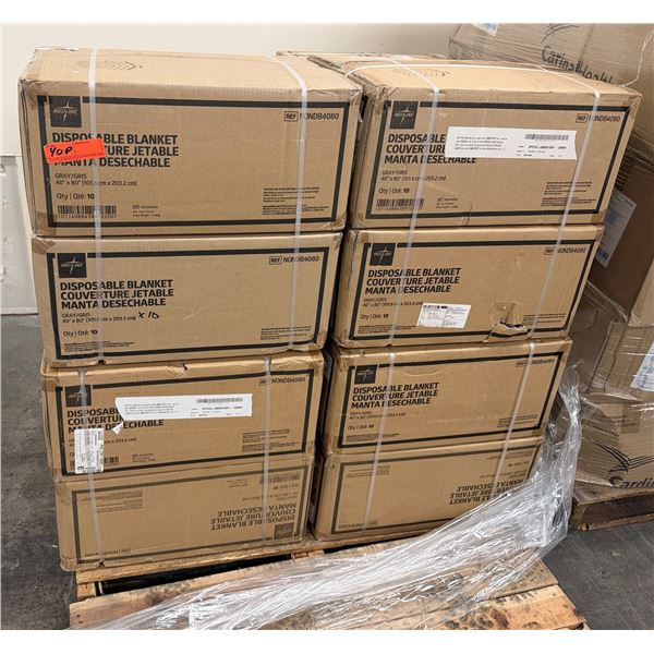 Qty 8 Boxes Medline Disposable Blankets & 3 Boxes Pacific Blue 80540 Care Towels