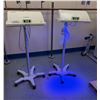 Image 1 : Qty 2 Natus Pediatrics NeoBlue LED Phototherapy Systems on Rolling Stands