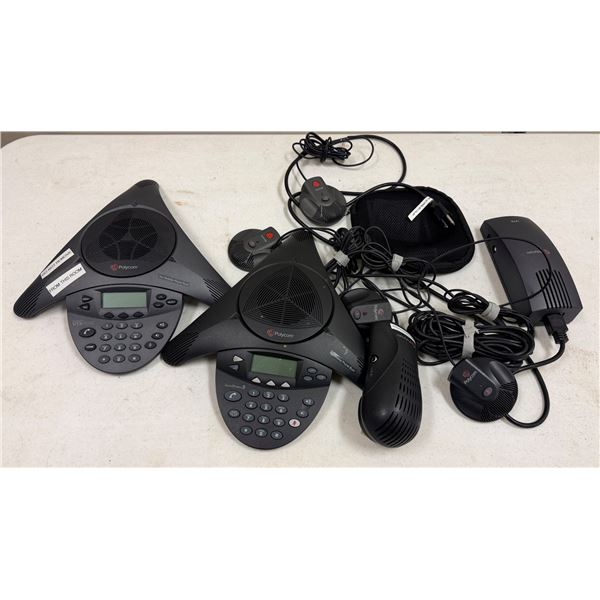 Polycom SoundStation & VTX 1000 Conference Phones w/ Expansion Microphones & Accessories