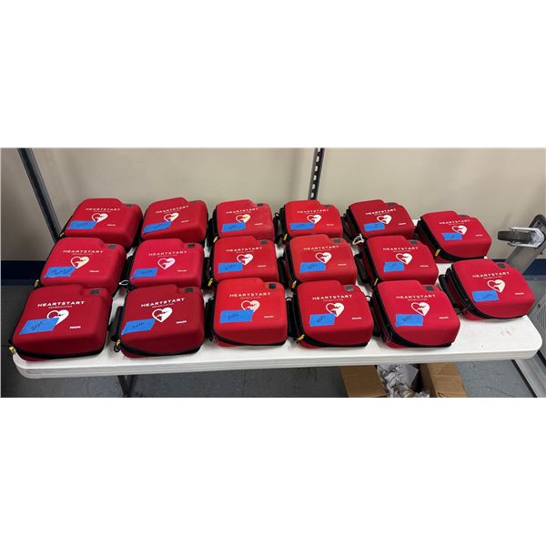 Qty 17 Philips HeartStart Defibrillators in Cases