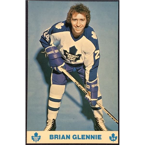 NHL TORONTO MAPLE LEAFS 3.5"x5.5" POSTCARD - BRIAN GLENNIE