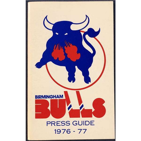 1976-77 WHA BIRMINGHAM BULLS MEDIA GUIDE
