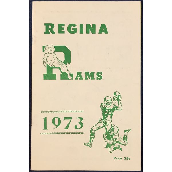 1973 REGINA RAMS JUNIOR FOOTBALL PROGRAM