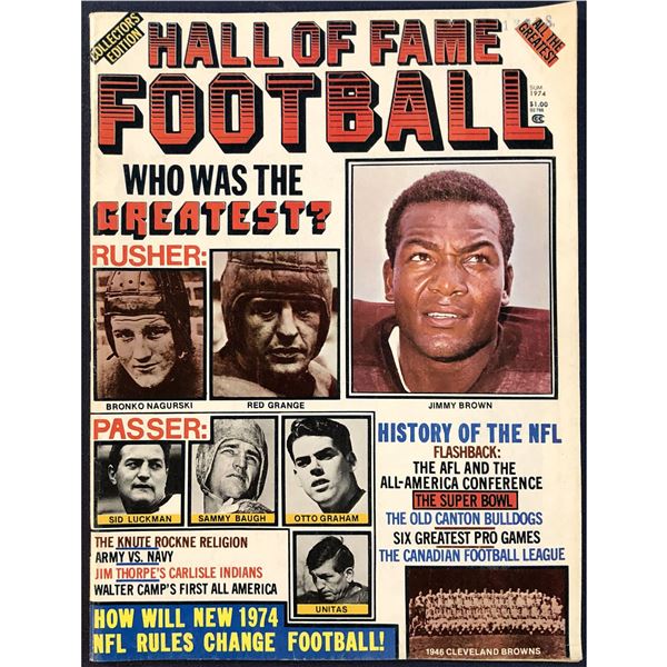 1974 FOOTBALL HALL OF FAME - JIM BROWN (HOF)