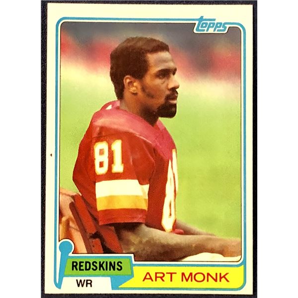 1981 TOPPS NFL ART MONK (HOF) ROOKIE CARD