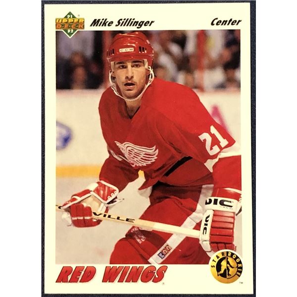 1991-92 UPPER DECK MIKE SILLINGER ROOKIE CARD