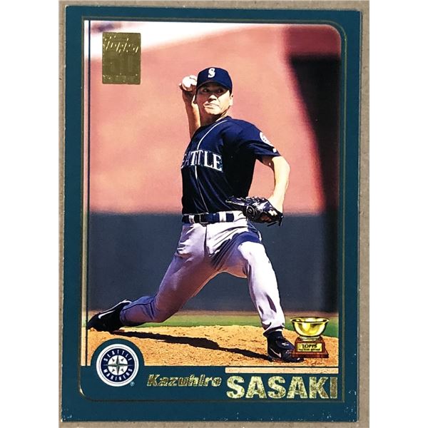2001 TOPPS KAZUHIRO SASAKI ROOKIE CARD