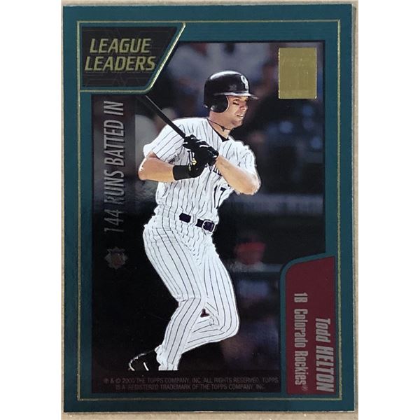 2001 TOPPS TODD HELTON (HOF)