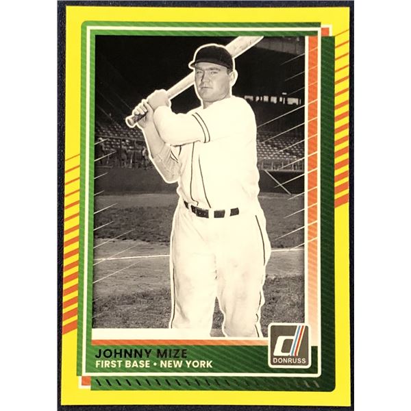 2025 DONRUSS YELLOW PARALLEL JOHNNY MIZE (HOF)