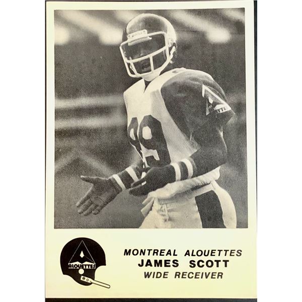 1981 JOGO CFL JAMES SCOTT