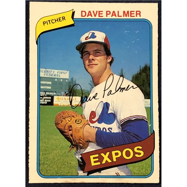 1980 O-PEE-CHEE DAVE PALMER ROOKIE CARD