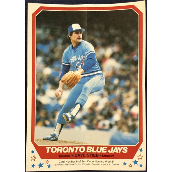 1982 O-PEE-CHEE POSTER - DAVE STIEB