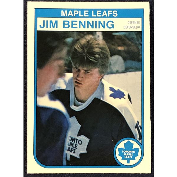 1982-83 O-PEE-CHEE JIM BENNING ROOKIE CARD