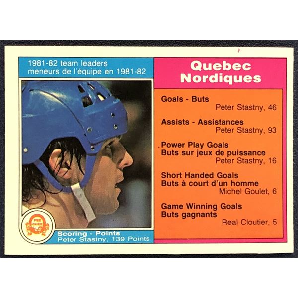 1982-83 O-PEE-CHEE PETER STASTNY (HOF)