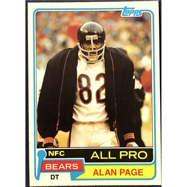 1981 TOPPS NFL ALAN PAGE
