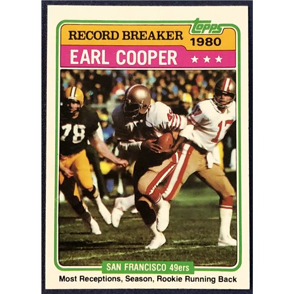 1981 TOPPS NFL EARL COOPER