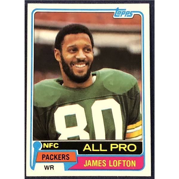 1981 TOPPS NFL JAMES LOFTON