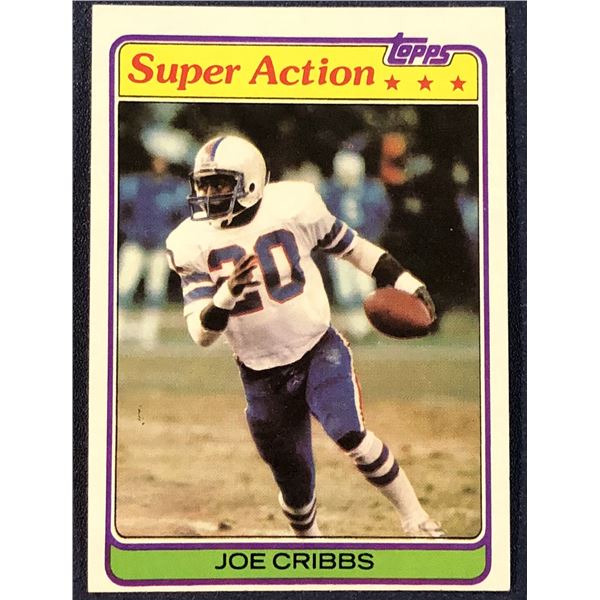 1981 TOPPS NFL JOE CRIBBS ROOKIE CARD