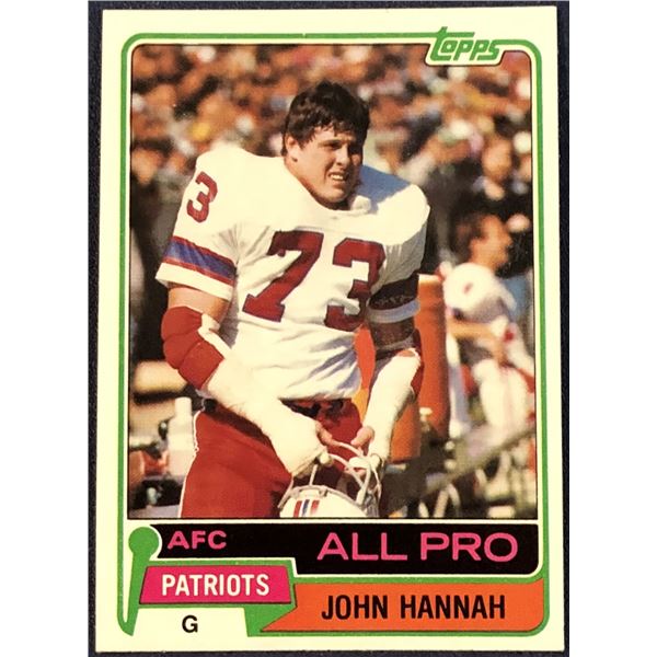 1981 TOPPS NFL JOHN HANNAH (HOF)