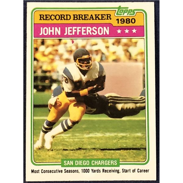1981 TOPPS NFL JOHN JEFFERSON