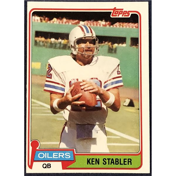 1981 TOPPS NFL KEN STABLER (HOF)