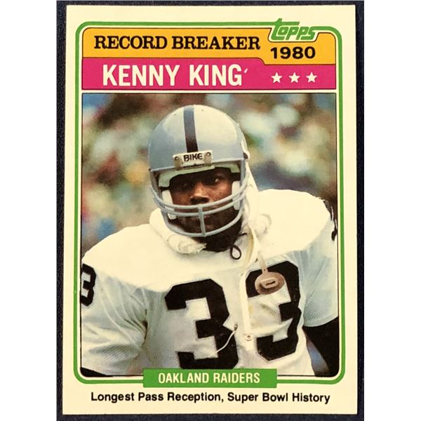 1981 TOPPS NFL KENNY KING