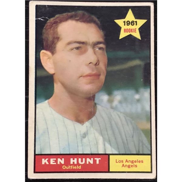 1961 TOPPS KEN HUNT ROOKIE CARD