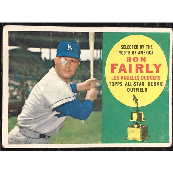 1960 TOPPS RON FAIRLY ROOKIE CARD