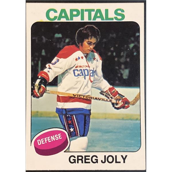 1975-76 NHL TOPPS GREG JOLY ROOKIE CARD
