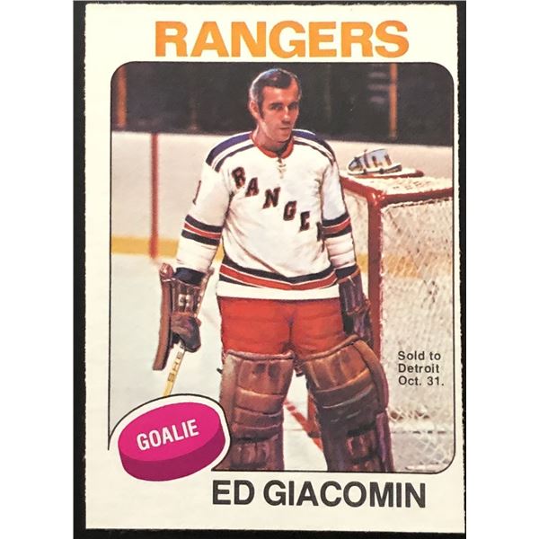1975-76 O-PEE-CHEE  ED GIACOMIN (HOF)