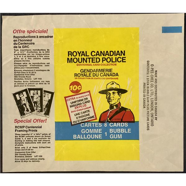 1973 O-PEE-CHEE RCMP WRAPPER