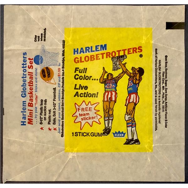 1971-72 FLEER HARLEM GLOBETROTTERS WRAPPER