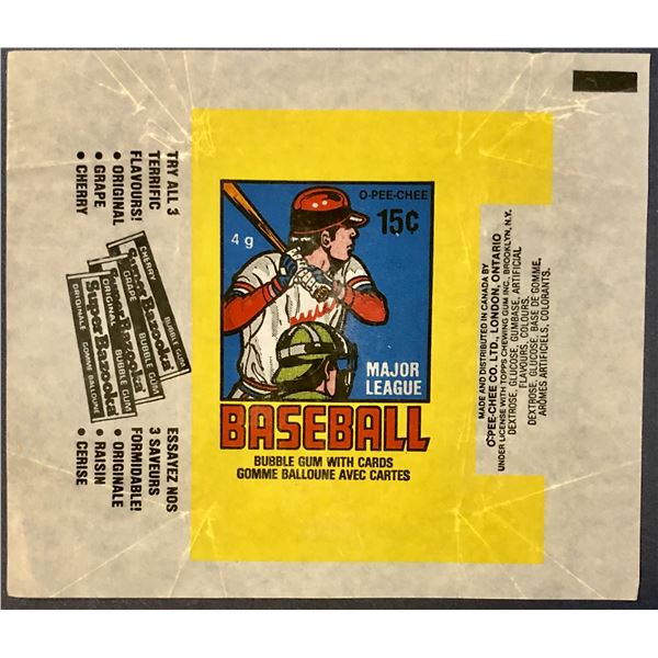 1979 O-PEE-CHEE BASEBALL WRAPPER