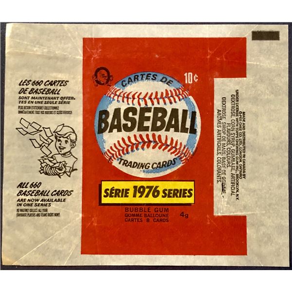 1976 O-PEE-CHEE BASEBALL WRAPPER
