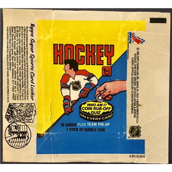 1980-81 TOPPS NHL WRAPPER