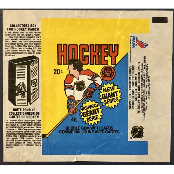 1980-81 O-PEE-CHEE NHL WRAPPER