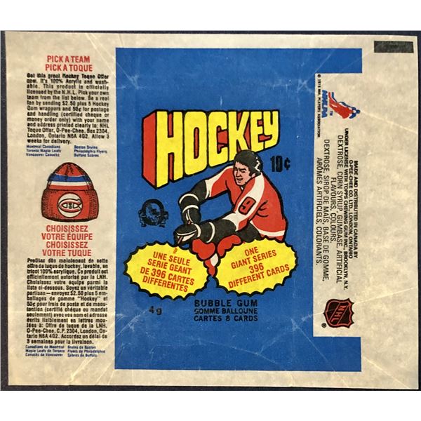 1976-77 O-PEE-CHEE NHL WRAPPER