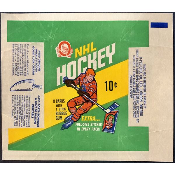 1970-71 O-PEE-CHEE NHL WRAPPER