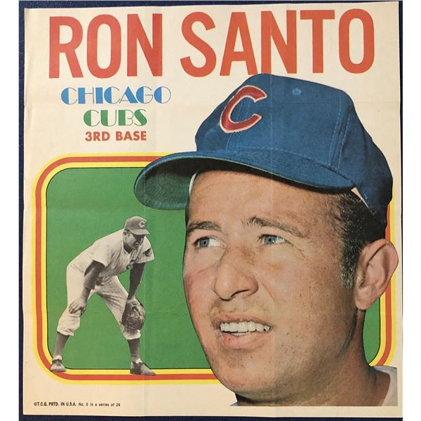 1970 TOPPS BASEBALL POSTERS - RON SANTO (HOF)