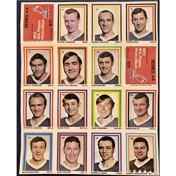 1973-74 EDDIE SARGENT NHL INTACT PLAYER STRIP