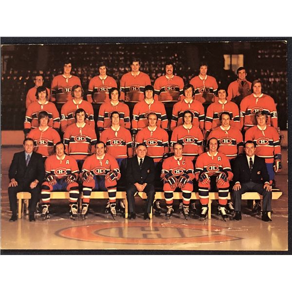 1972-73 MONTREAL CANADIENS TEAM PHOTO POST CARD