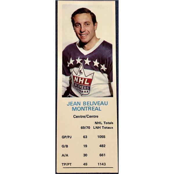 1970-71 DAD'S COOKIES JEAN BELIVEAU (HOF)