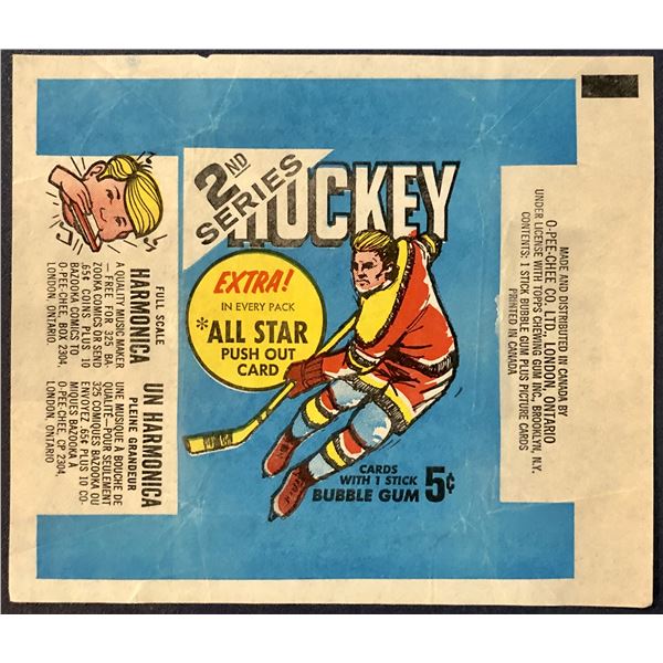 1968-69 O-PEE-CHEE 2nd SERIES NHL WRAPPER