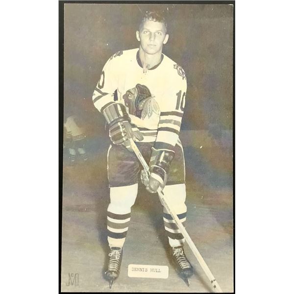 1966 CHICAGO BLACK HAWKS J.D. McCARTHY POSTCARD - DENNIS HULL