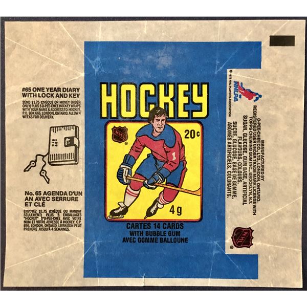 1979-80 O-PEE-CHEE NHL WRAPPER - WAYNE GRETZKY ROOKIE YEAR