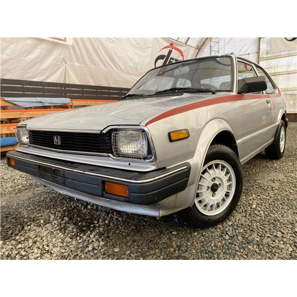 PARKSVILLE - 1983 HONDA CIVIC SILVER 95470 KMS "NO RESERVE" - B803819
